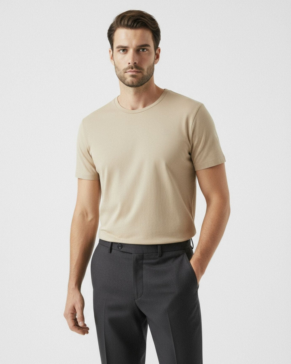 Ice Silk T-Shirt Short Sleeve Smooth